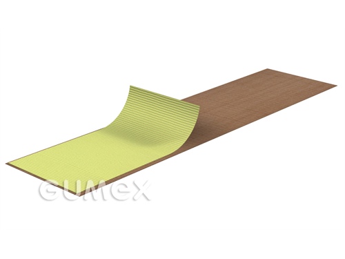 Skloteflonová tkanina samolepiaca, hrúbka 0,115mm, šírka 1000mm, PTFE, -73°C/+260°C, hnedá